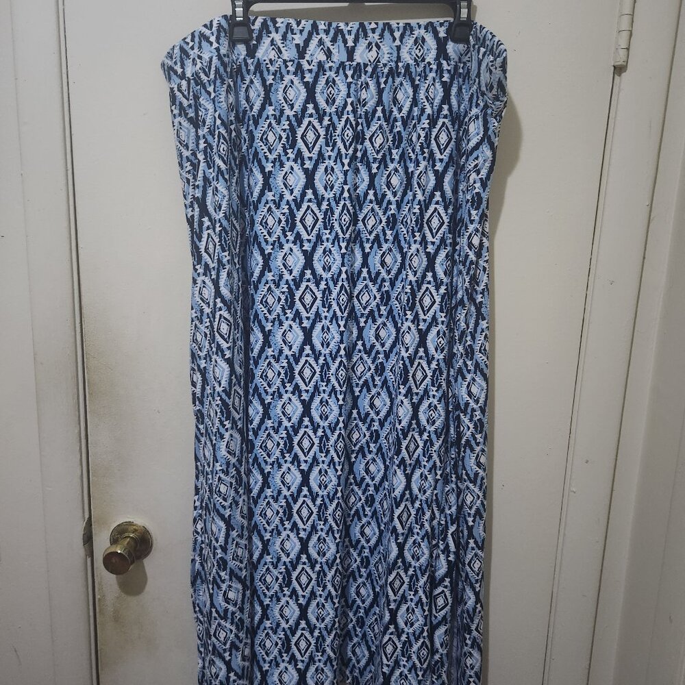 Terra & Sky Patterned Skirt Multi Color Size 2X